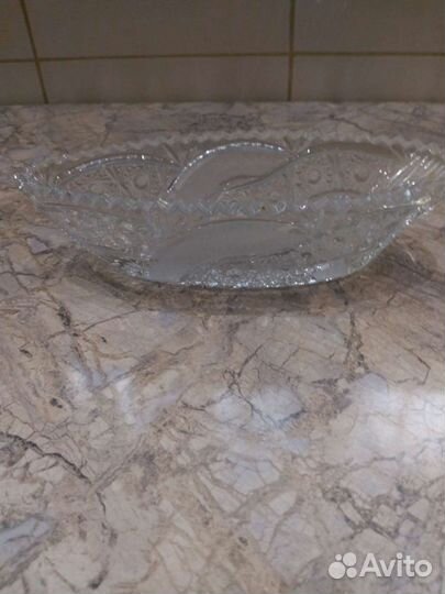 Хрустальная салатница - ладья