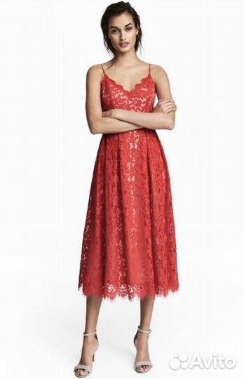 Красное платье H&M