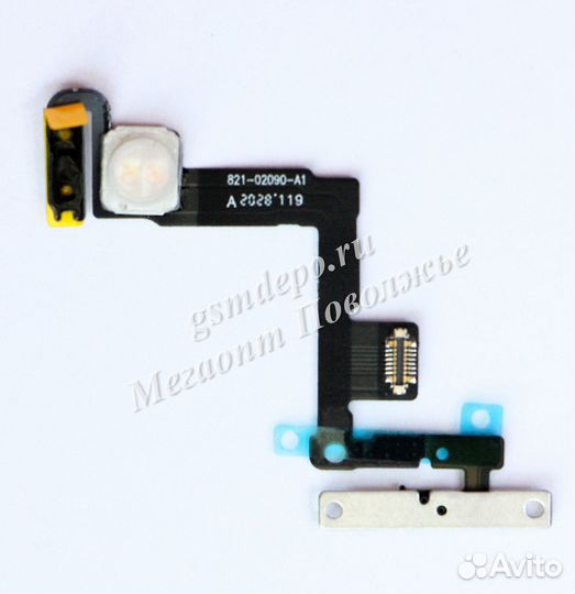 Шлейф iPhone 11 кнопку включения микрофон