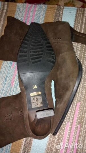 Полусапожки зимние. Натуральная замша