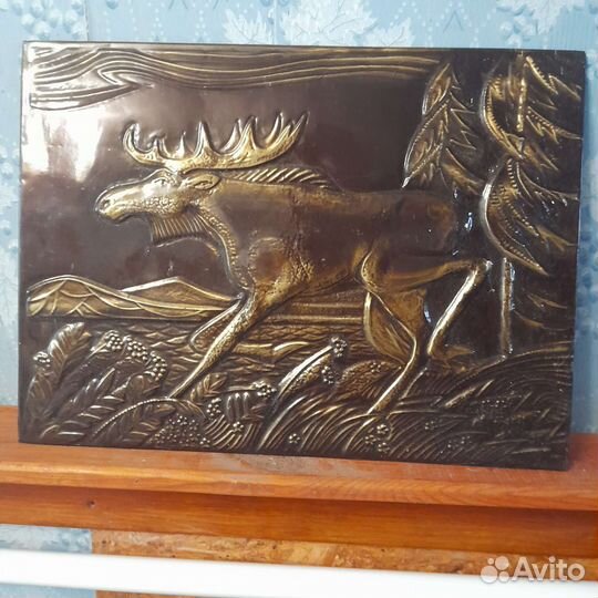 Картина медная чеканка СССР