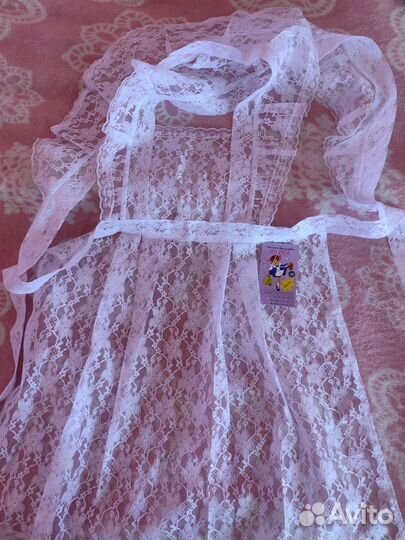 Белый школьный фартук