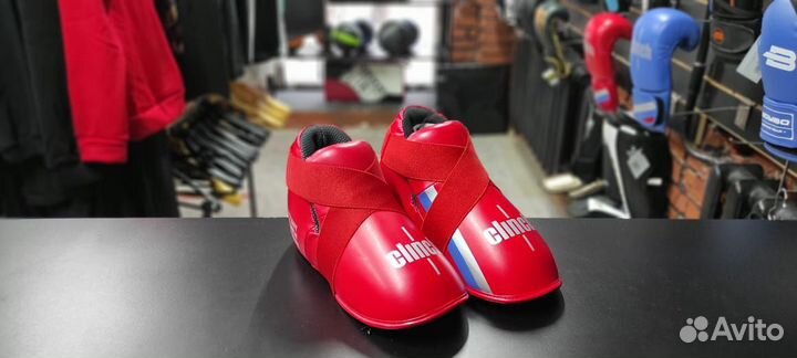 Защита стопы clinch safety foot kick красная