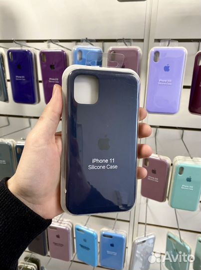 Чехол на iPhone 11 (Синий)