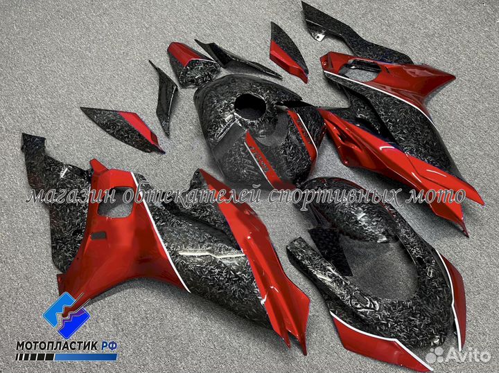 Yamaha YZF R6 2017-2019 пластик / аквапринт карбон