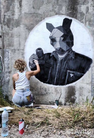 Художник, роспись стен, меловых досок, граффити