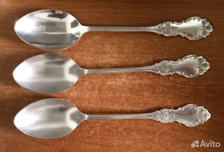 Серебряные десертные ложки Черёмуха