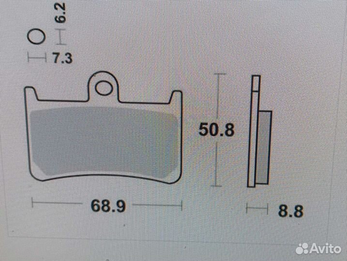 Мото тормозные колодки 3 комплекта (6шт)