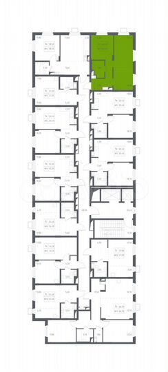 2-к. апартаменты, 40,4 м², 12/17 эт.