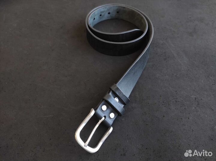 Ремень брючной из натуральной кожи ручная работа