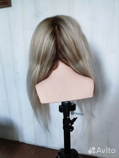 Манекен голова,болванка с натуральными волосами