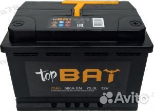 Аккумулятор topbat 6ст-75 Ah- 580 A