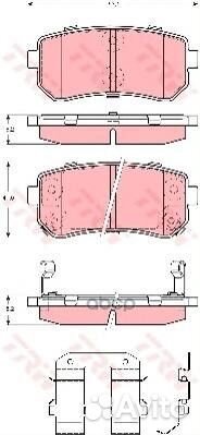 Колодки тормозные дисковые зад GDB3421 TRW
