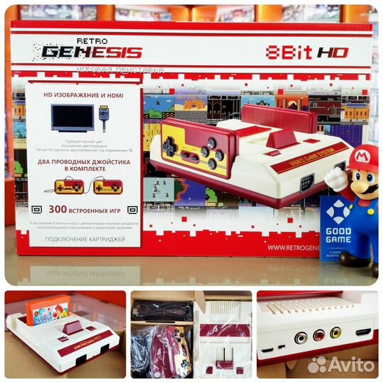 8-bit Денди Retro Genesis (hdmi) + 300 игр. Новый