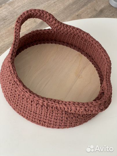 Корзина из трикотажной пряжи