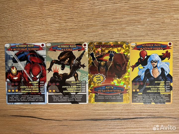 Карточки человек паук