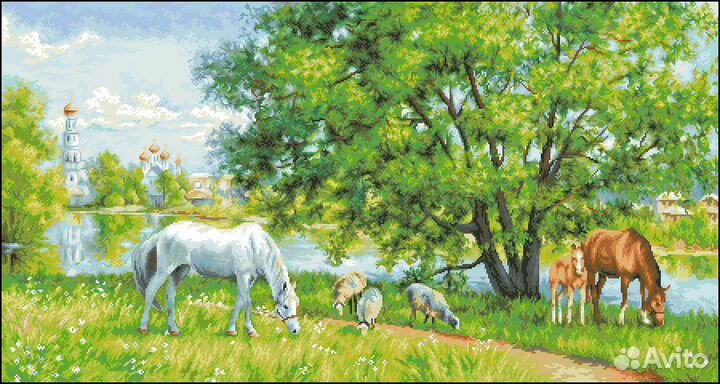 Схемы для вышивания крестом. пейзажи