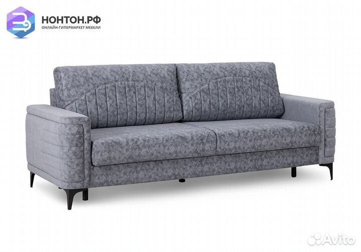 Диван тик-так Руди серо-синий