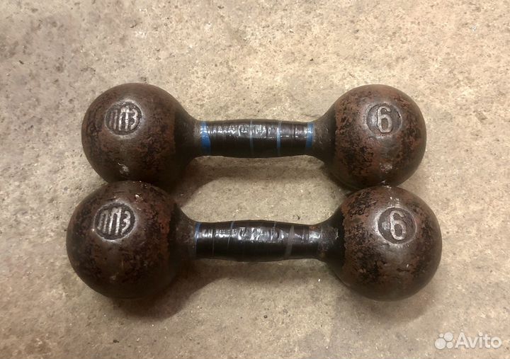 Гантели по 6кг СССР