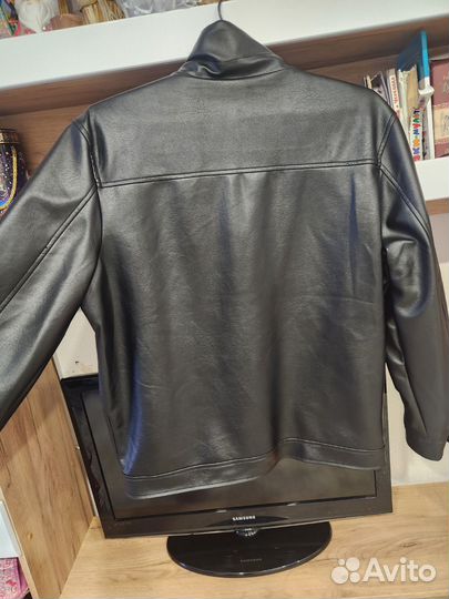 Куртка кожаная мужская утепленная