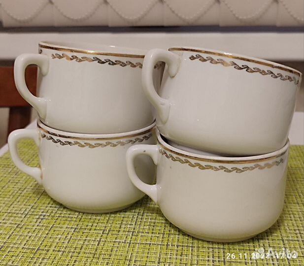 Чашки чайные фарфор СССР дфз Вербилки