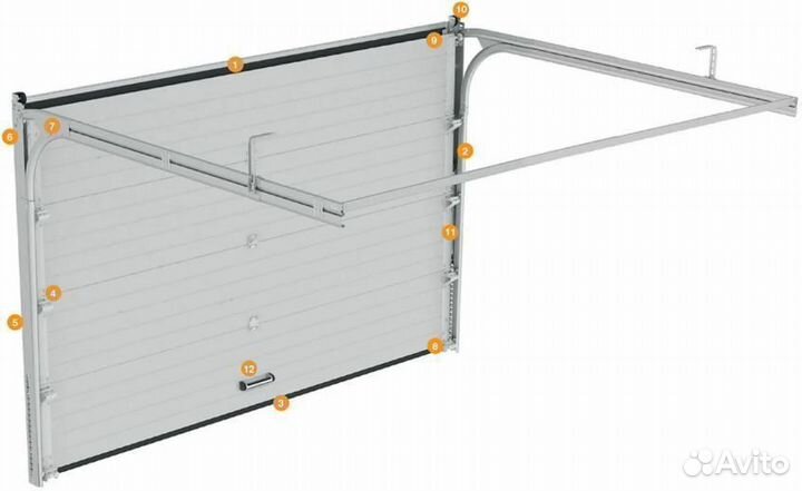 Гаражные секционные ворота дорхан 3000х3000