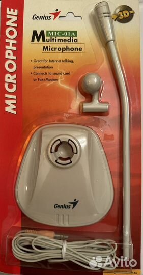 Микрофон Genius белый