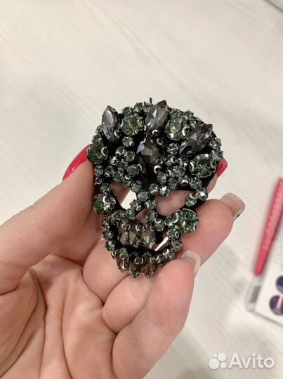 Нашивка на одежду черная, Череп