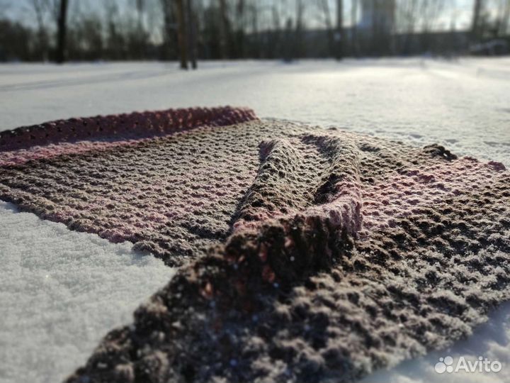 Платок / шарф ажурный вязаный ручная работа