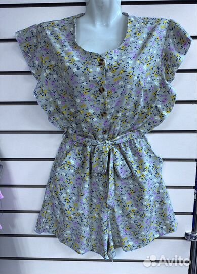 Летний комбинезон шортами женский 44 46