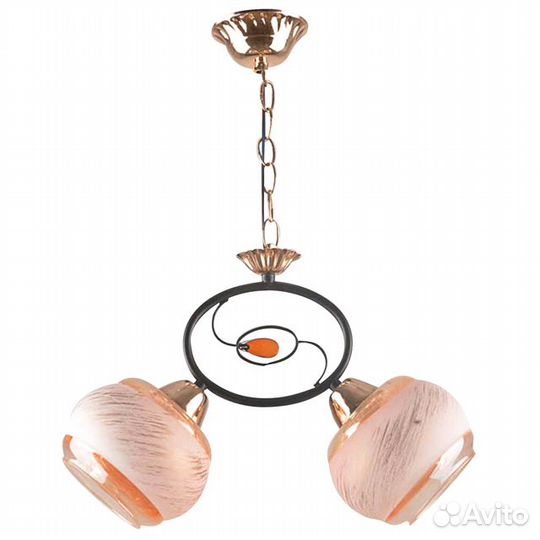 Люстра подвесная hiper Modern 2х60Вт E27 черный/зо