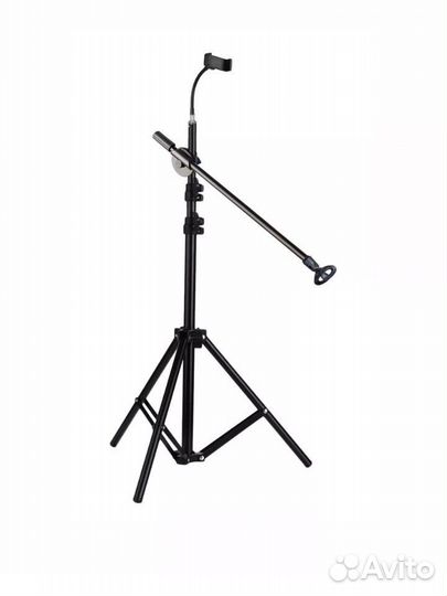 Микрофонная стойка журавль с держателем смартфона