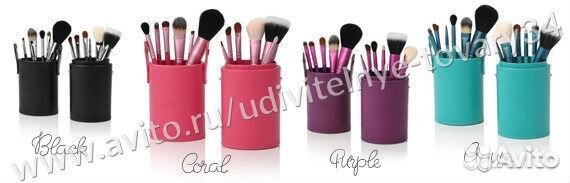 Набор кистей для макияжа в тубе, 12шт