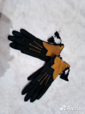 Перчатки женские натуральный кожа замшови