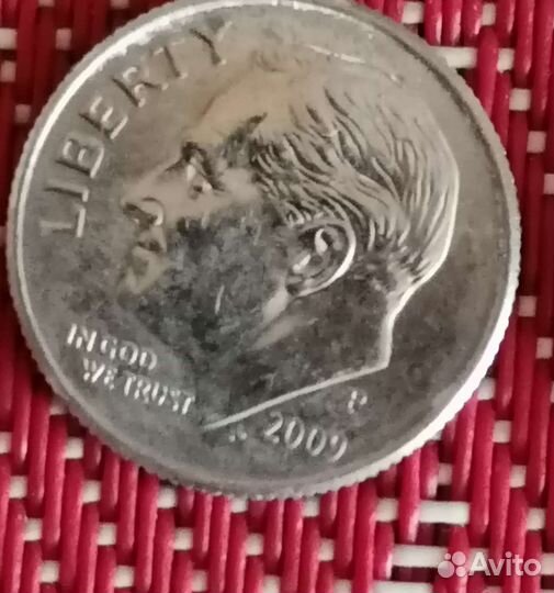 Монета One dime, один цент США