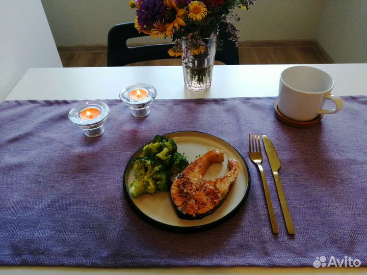 Дорожка на стол и подушки для стульев