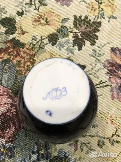 Вазочка салфетница, кобальт, лфз, фарфор,СССР