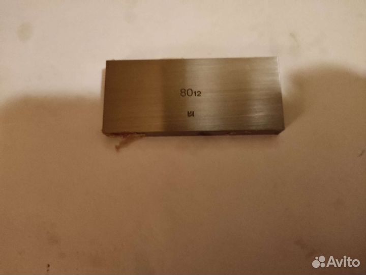 Концевая стальная мера длины 80,12 мм