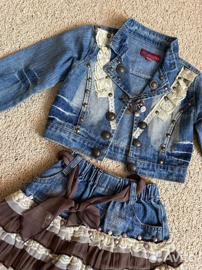 Джинсовый костюм для девочки