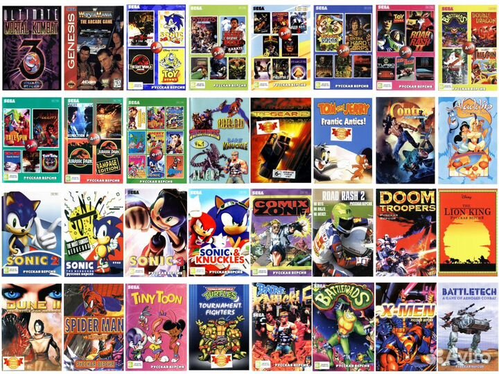 Картриджи Sega 16 бит. Игры для приставки Сега
