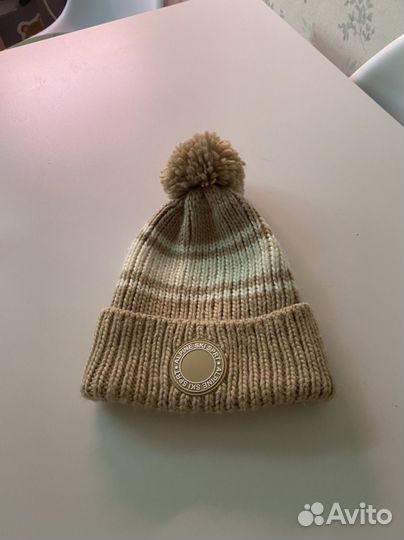 Шапка зимняя женская детская розовая с пумпоном