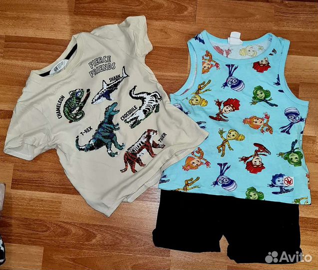 Набор футболка+майка+шорты H&M 110-116