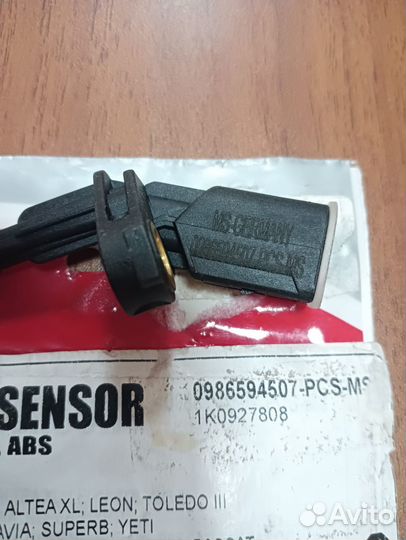 Датчик ABS Audi A3 8P1 2003- 986594507pcsms