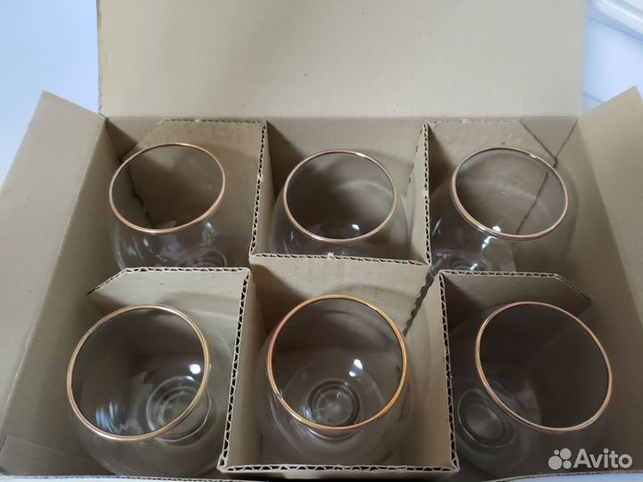 Бокалы стеклянные, 6 шт