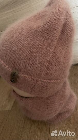 Шапка и снуд из пуха норки весна/осень