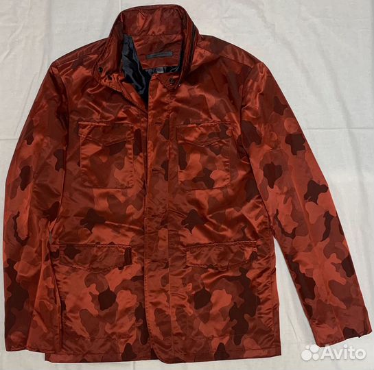 John Varvatos Camo Hooded Nylon Jacket