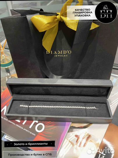 Теннисный браслет Cartier с бриллиантами 1,80ct