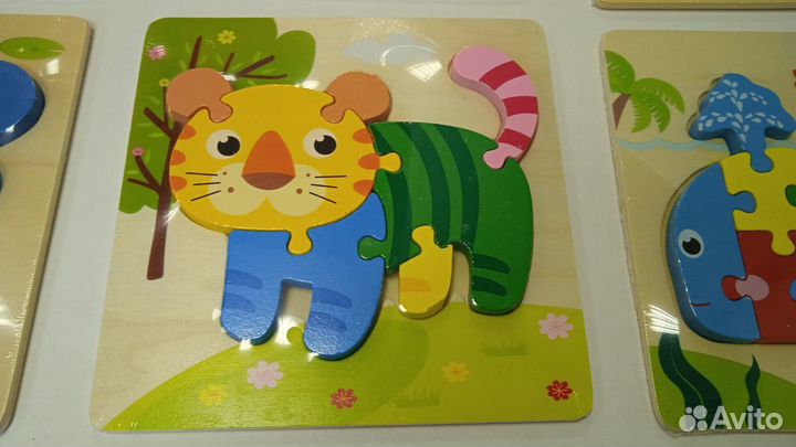 Деревянные пазлы вкладыши