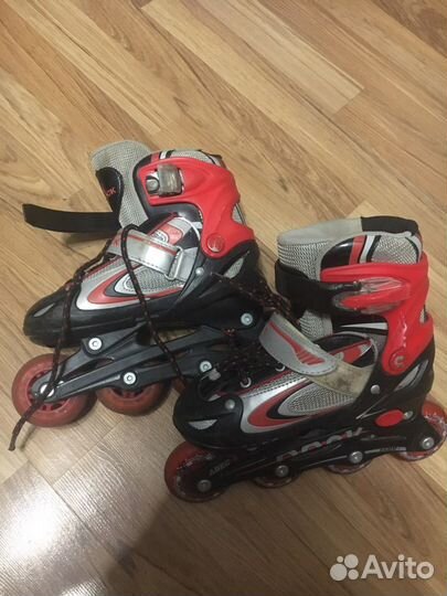 Роликовые коньки раздвижные размер 30-33