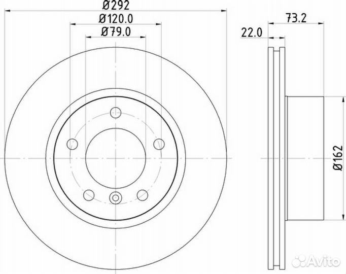 Диск тормозной BMW 1-series 3-series E81 E82 E87 E